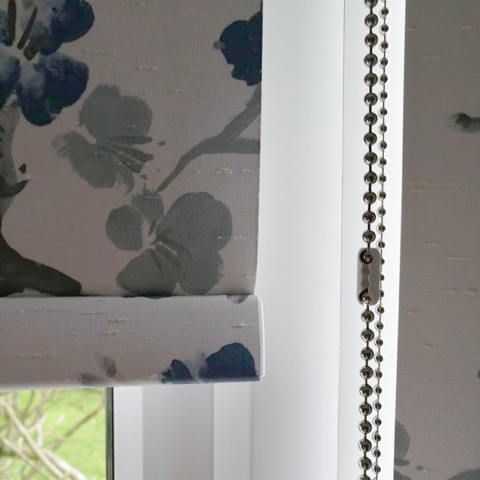 roller blinds with cherry blossom pattern
