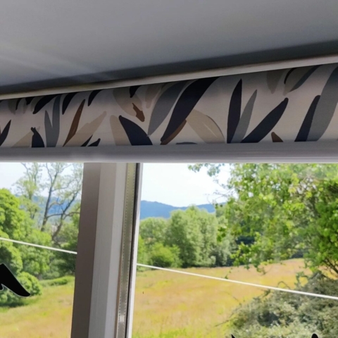 Bamboo Pacific roller blinds fitted in Derbyshire